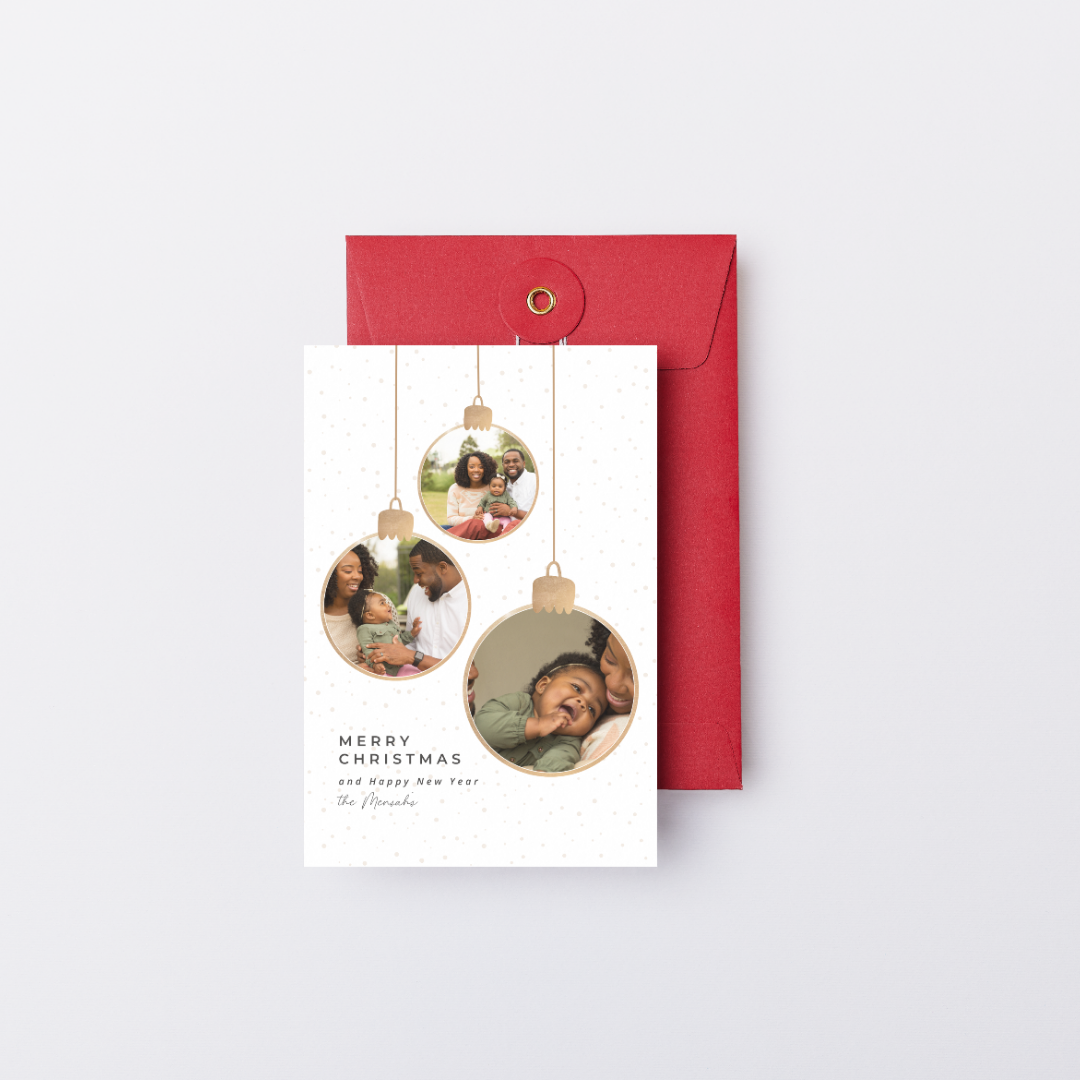 Custom Photo Jingle Bell Christmas Card
