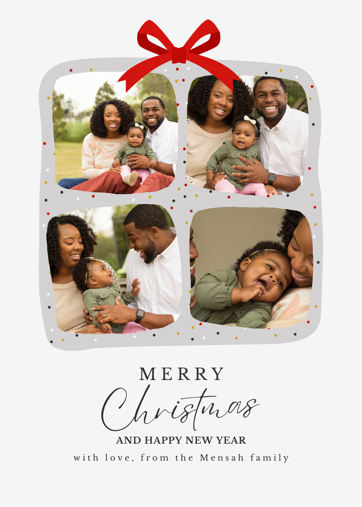 Custom Photo Christmas Box Card_1
