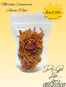 Door Gift  Zipper bag Campuran Ayam 50gm 