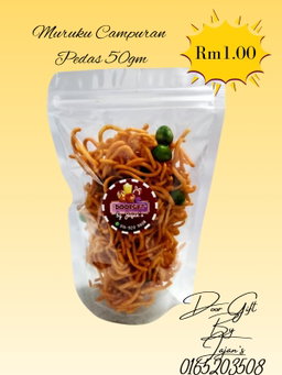Door Gift Zipper bag Muruku Campuran Pedas 50gm 
