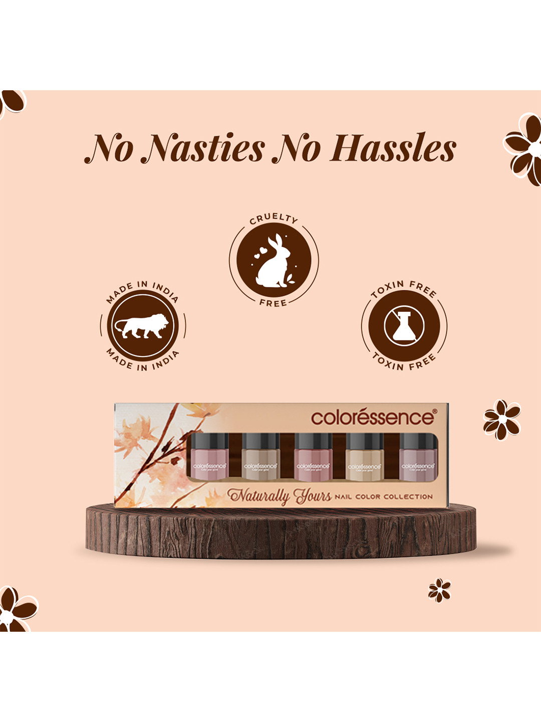 Set Of 5 Naturally Yours Quick Dry Nail Paint With Remover - 6 ml Each_2