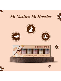 Set Of 5 Naturally Yours Quick Dry Nail Paint With Remover - 6 ml Each