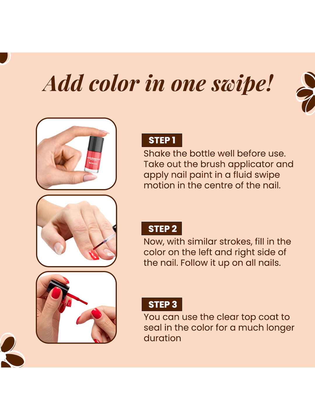 Set Of 5 Naturally Yours Quick Dry Nail Paint With Remover - 6 ml Each_4