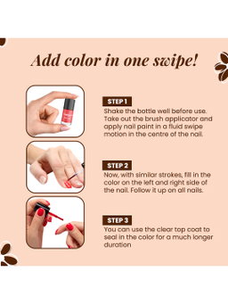 Set Of 5 Naturally Yours Quick Dry Nail Paint With Remover - 6 ml Each