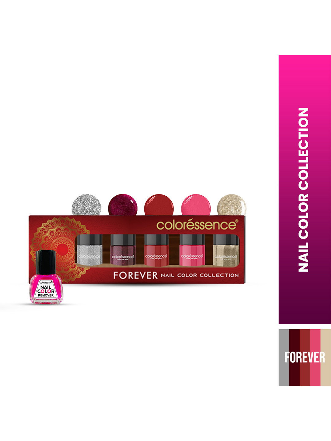Set Of 5 Naturally Yours Quick Dry Nail Paint With Remover - 6 ml Each_1