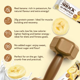 FitnesShock HI Protein Banana Desert, 1 piece