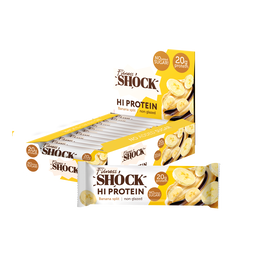 FitnesShock HI Protein Banana Desert, 1 box, (12 pieces) 