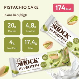 FitnesShock HI Protein Pistachio Dessert, 1 piece 