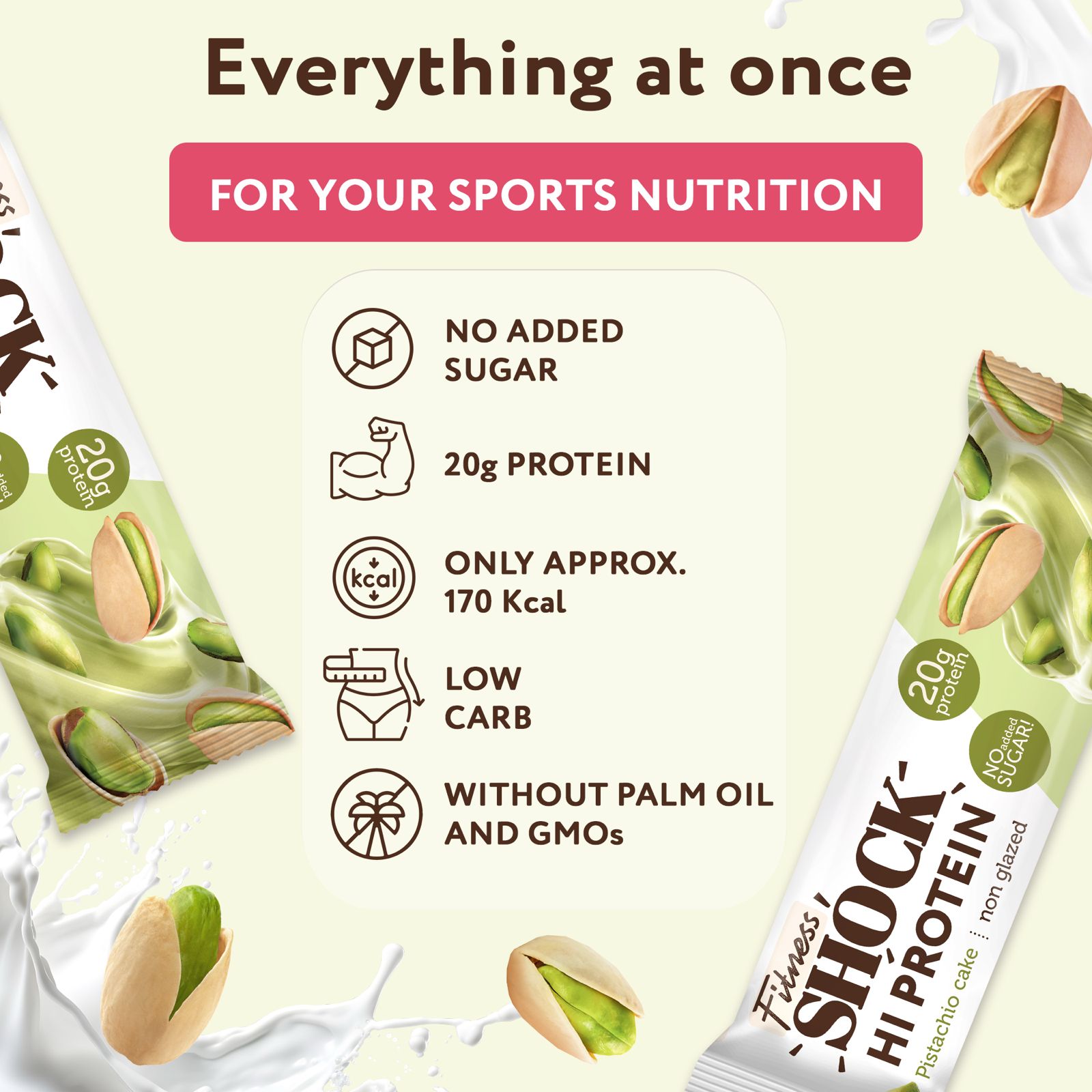 FitnesShock HI Protein Pistachio Dessert, 1 piece _3