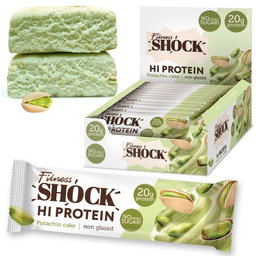 FitnesShock HI Protein Pistachio Dessert, 1 box (12 pieces) 