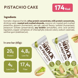 FitnesShock HI Protein Pistachio Dessert, 1 box (12 pieces) 