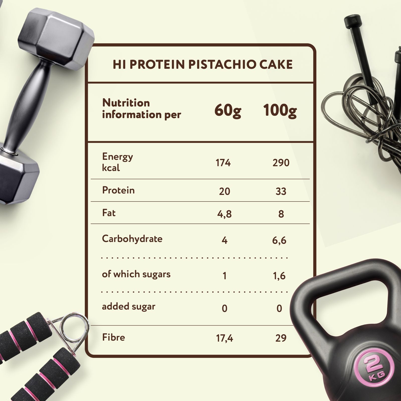 FitnesShock HI Protein Pistachio Dessert, 1 box (12 pieces) _5