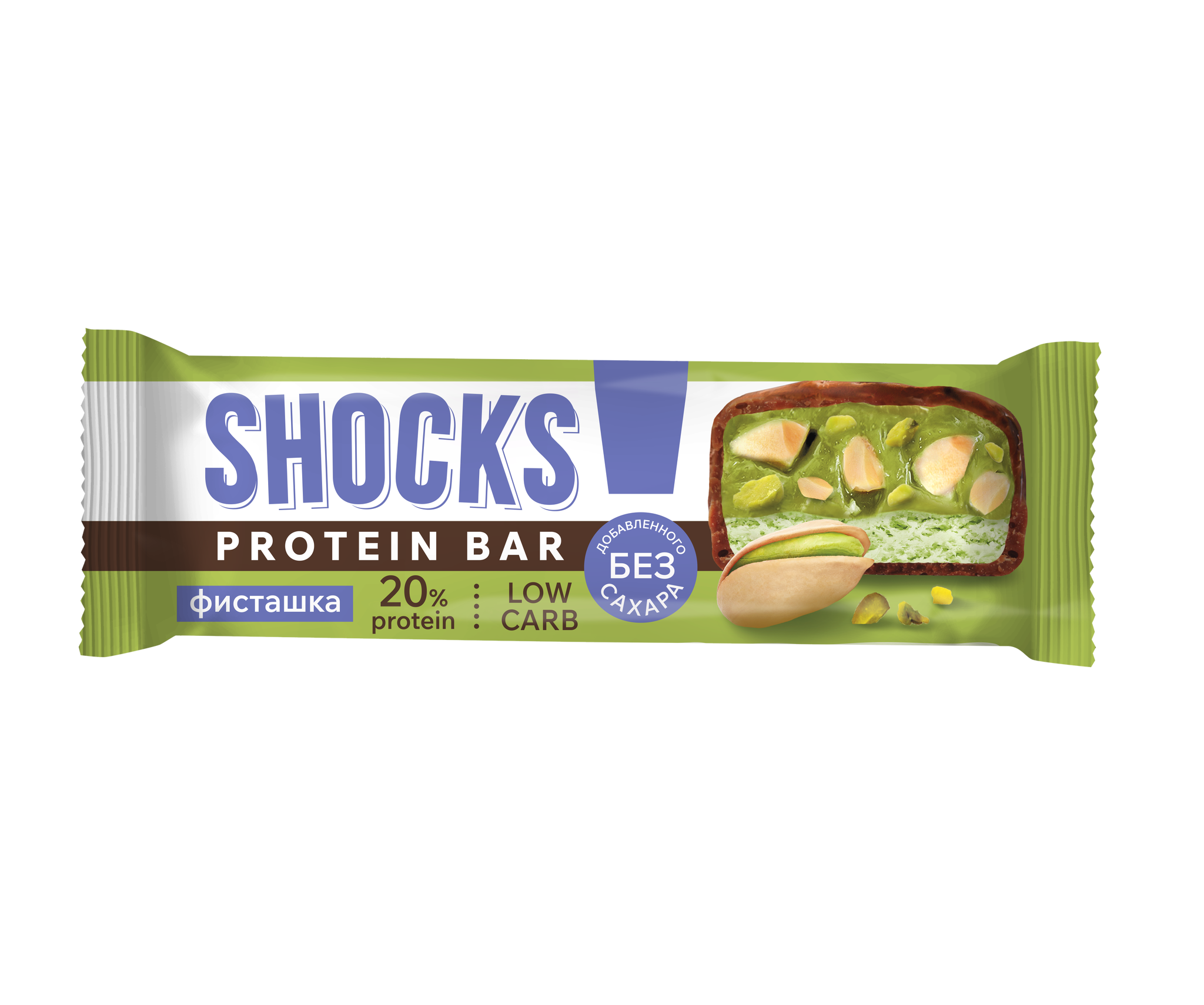 FitnesShock Pistachio coated bar SHOCKS, 1 piece_0