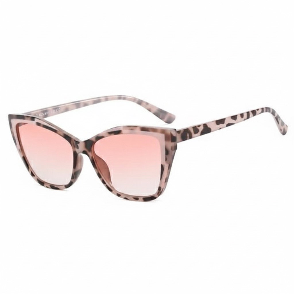 Ladies Fashion Blue Light Blocking Glasses Pink Personality Cat Eye Computer Eyeglasses With Leopard Frame For Women