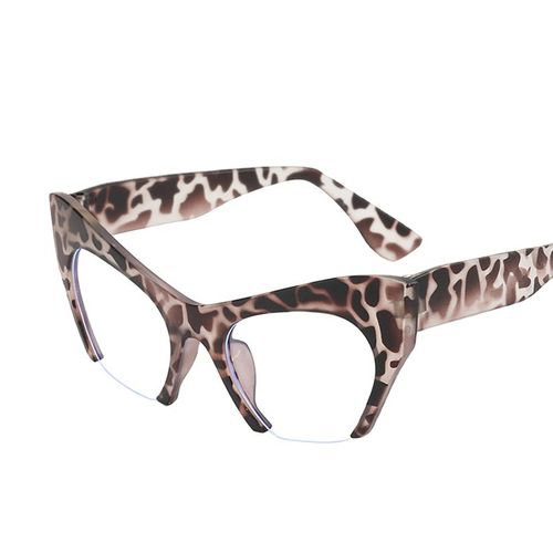 Vintage Half Frame Transparent Female Glasses