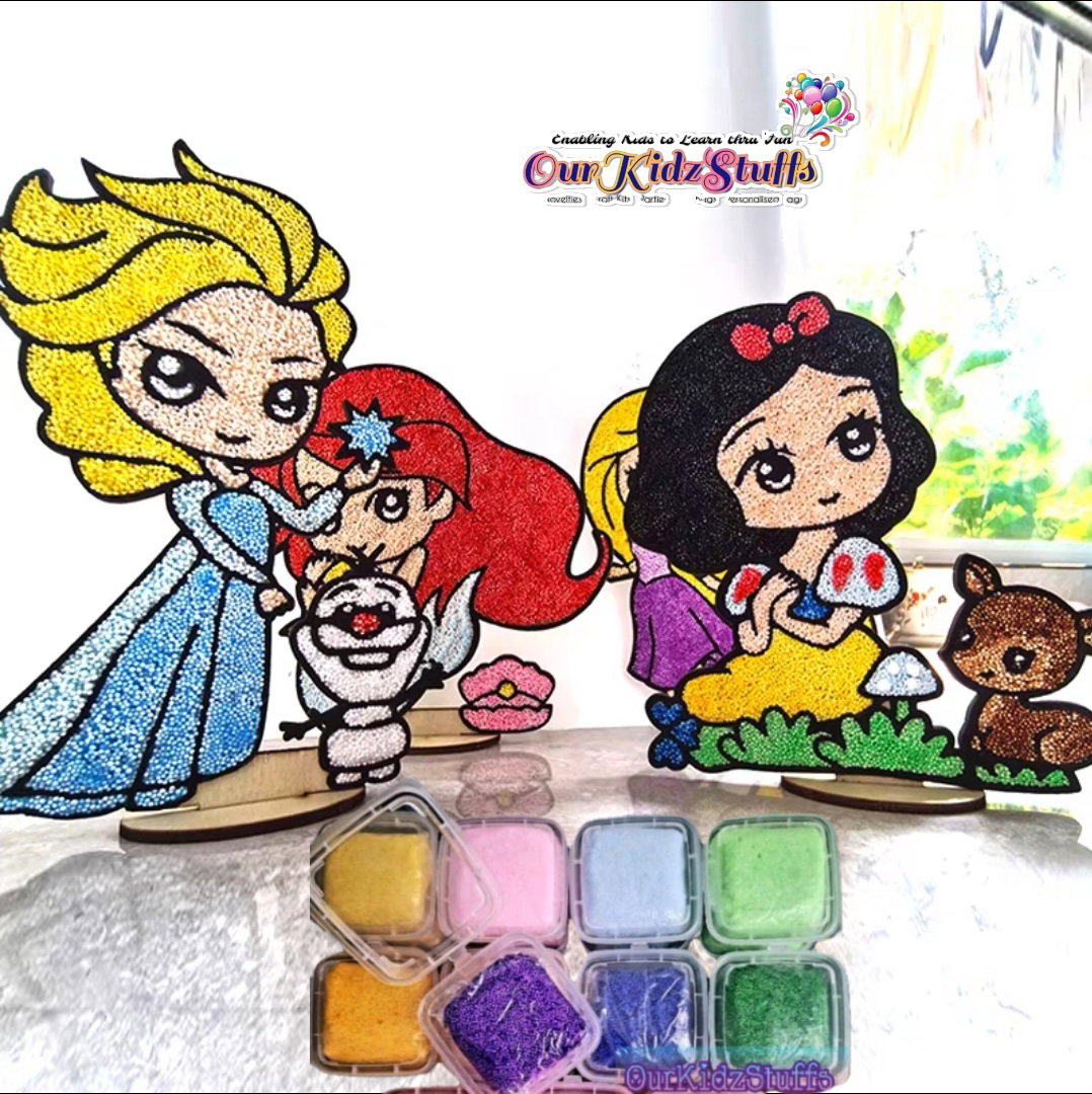 Disney Princess Beady Foam Clay Display Boards