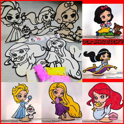 Disney Princess Beady Foam Clay Display Boards