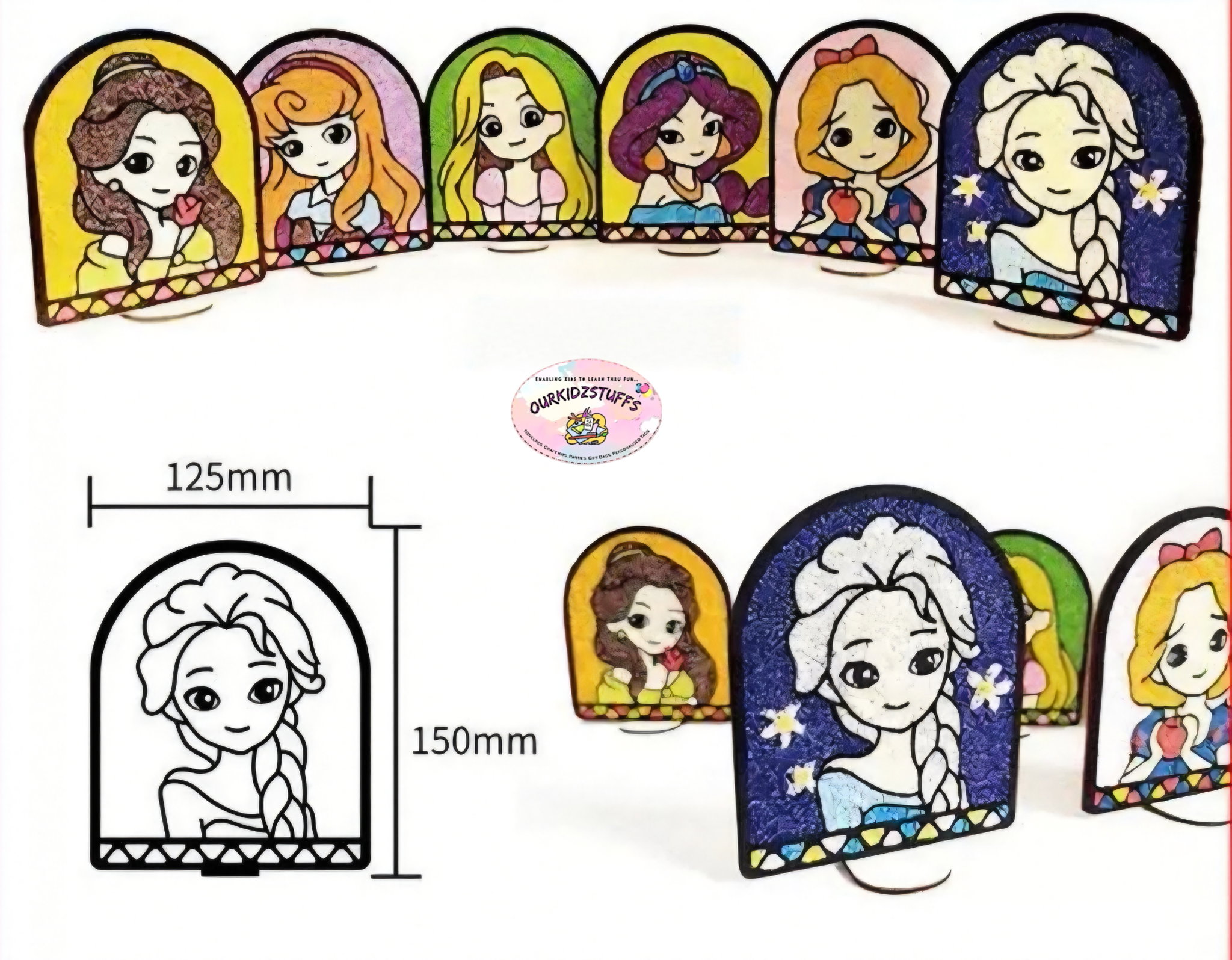 Disney Princess Beady Foam Clay Display Boards_3