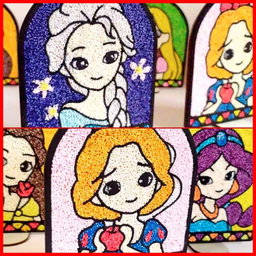 Disney Princess Beady Foam Clay Display Boards