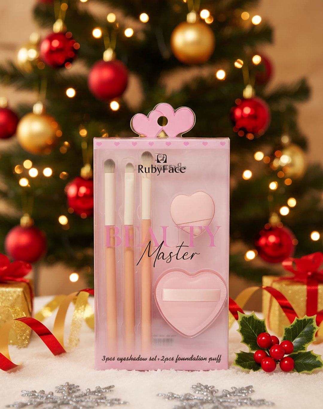 KIT de 3 brochas y 2 PUFF de Ruby Face 🏰