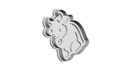 Ox detail outline Cookie Cutter  