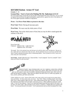 Armor O’ God  – 8 Weeks of Primary School Lessons for Children's Church
