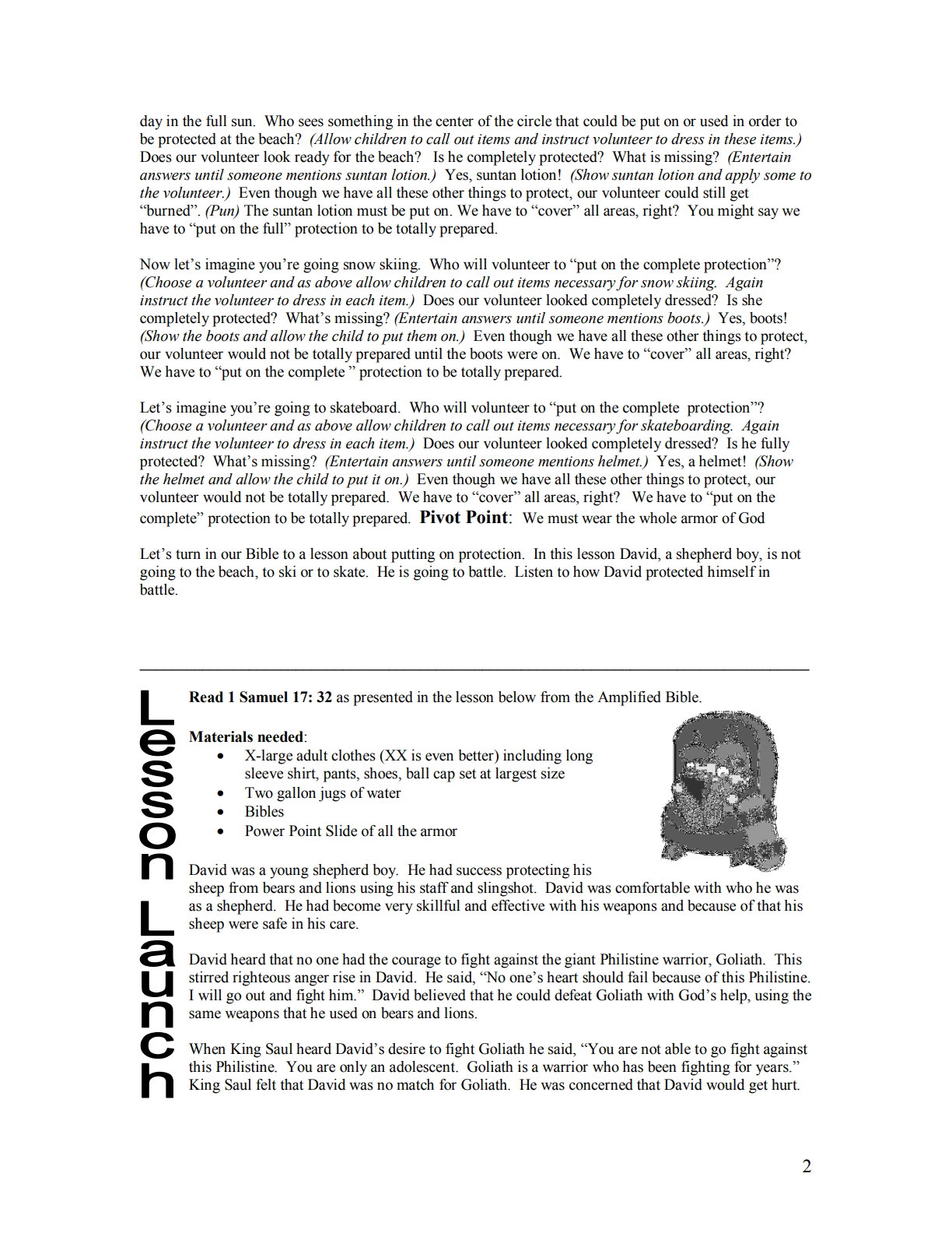 Armor O’ God  – 8 Weeks of Primary School Lessons for Children's Church_2