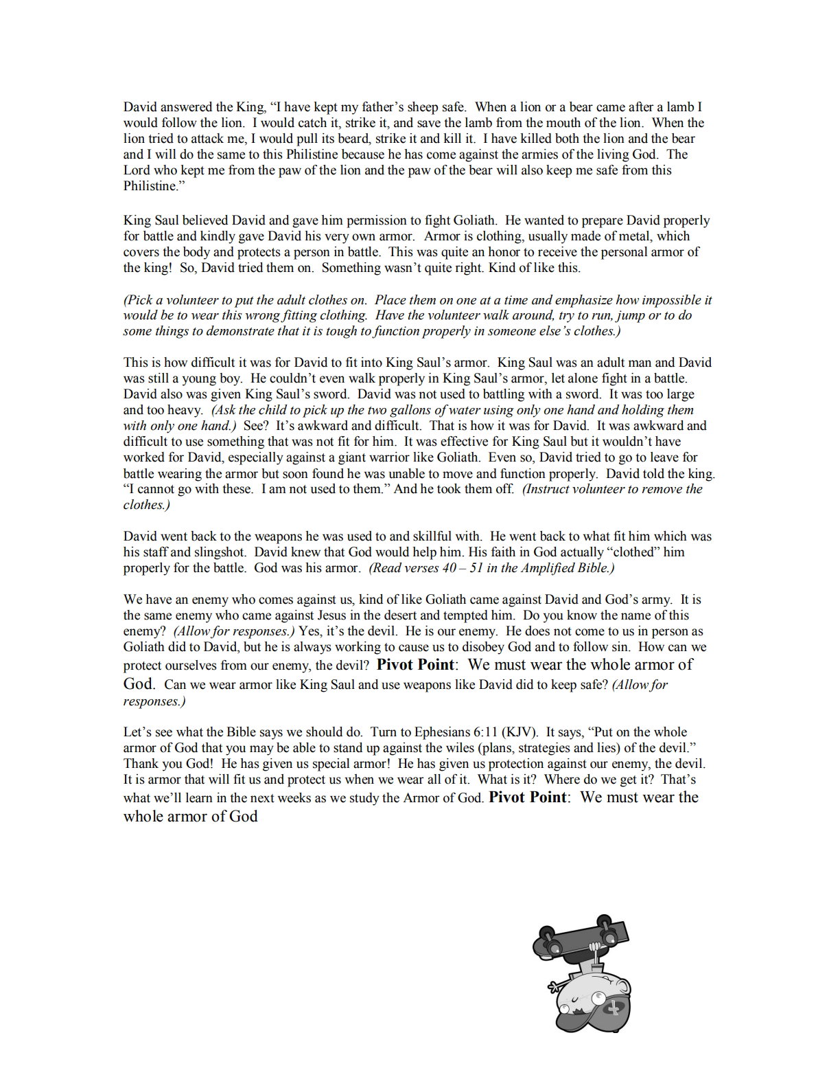 Armor O’ God  – 8 Weeks of Primary School Lessons for Children's Church_3