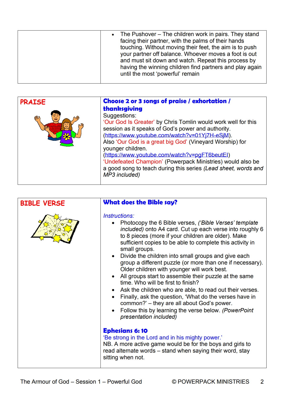 Armour of God – 9 Weeks of Primary School Lessons for Children's Church_2