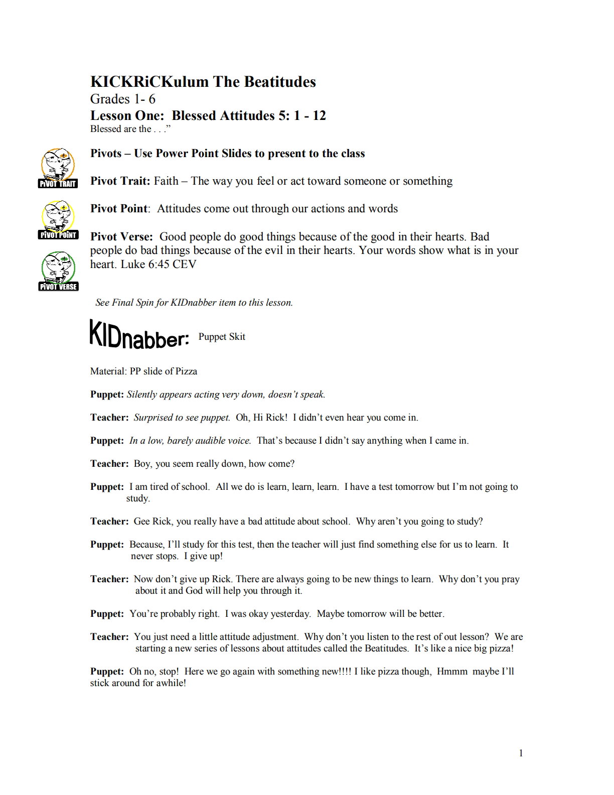 Beatitudes   – 12 Weeks of Primary School Lessons for Children's Church_1