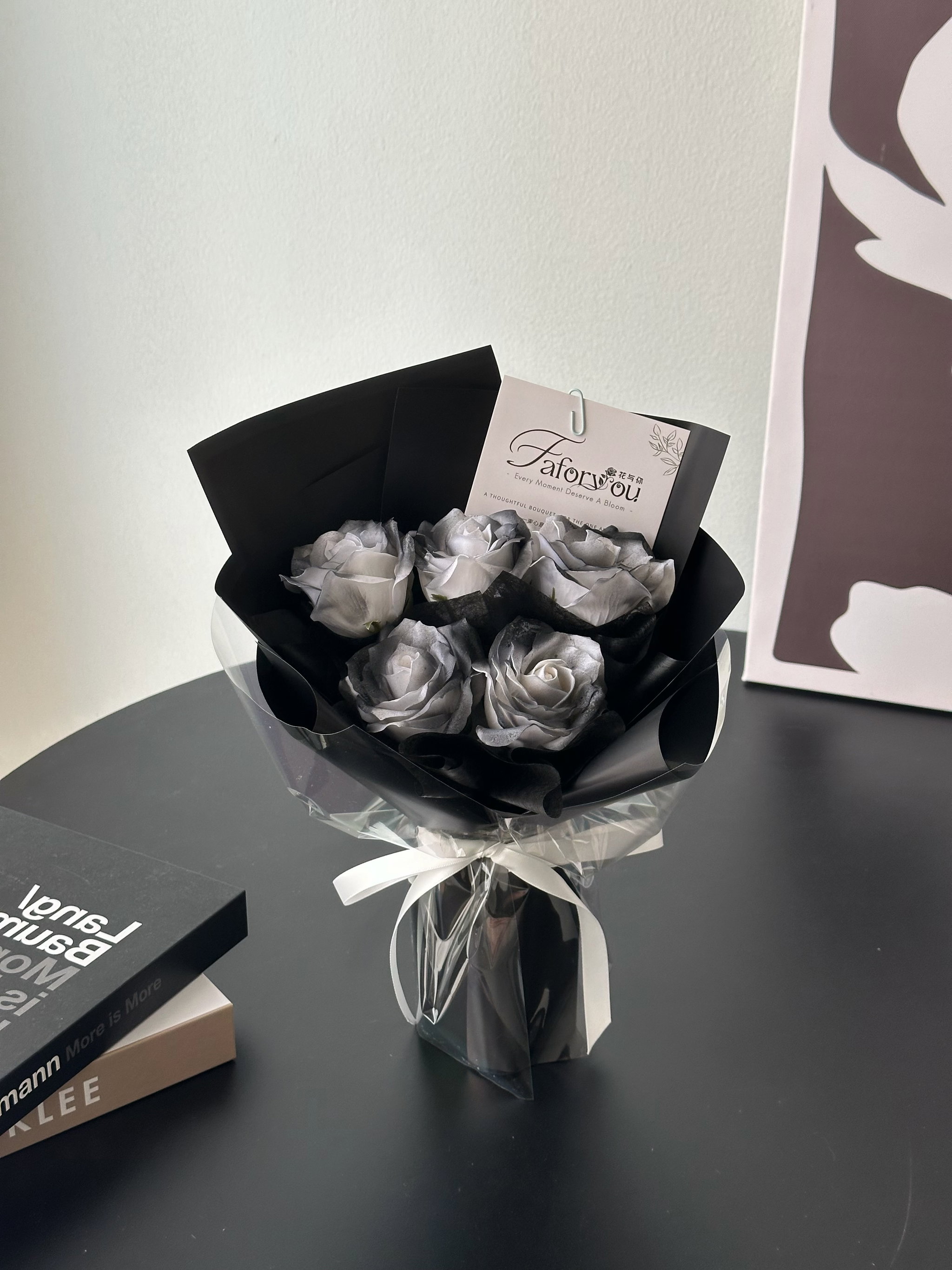 5 Stalk Soap Rose Bouquet  _0