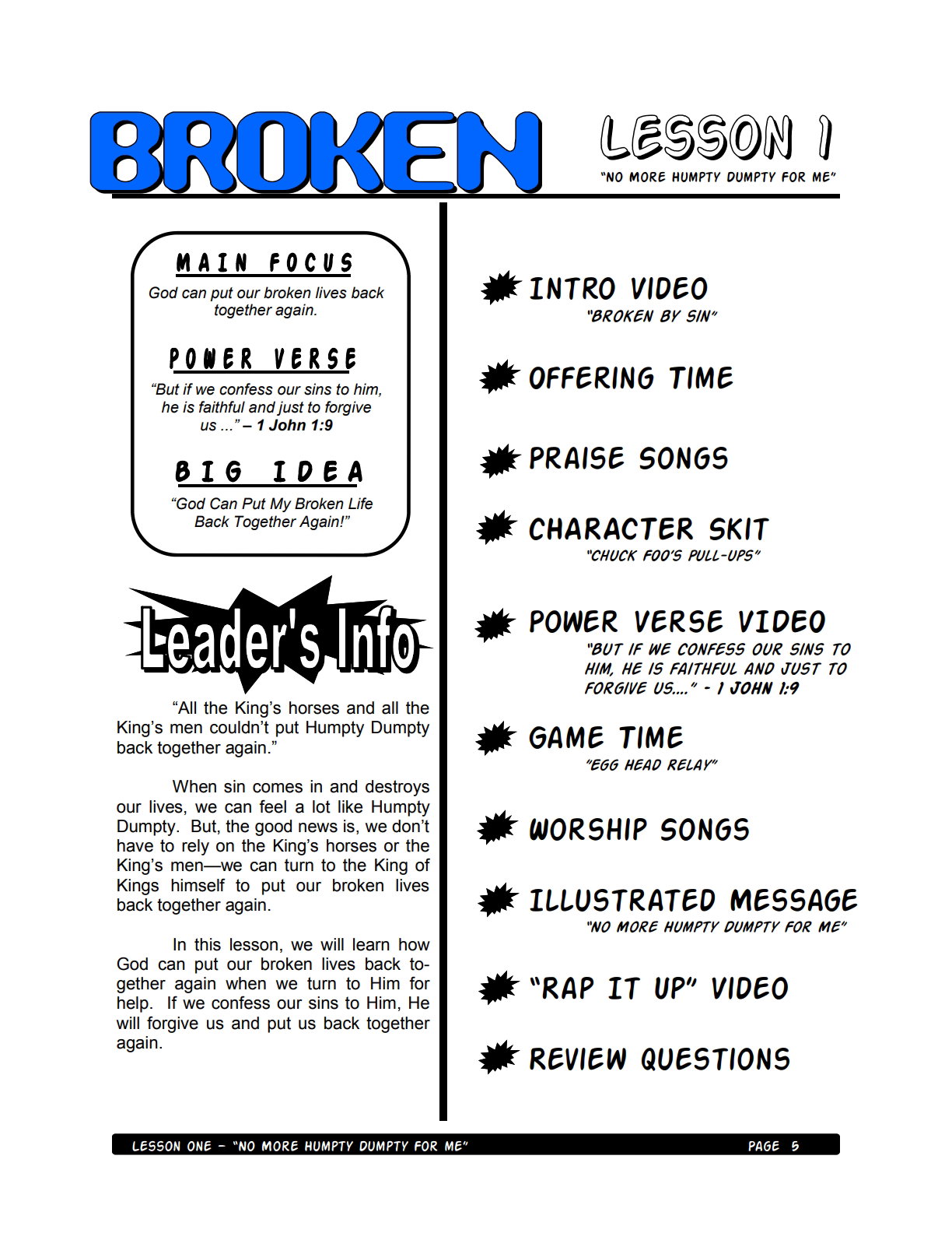 Broken – 4 Weeks of Primary School Lessons for Children's Church_2