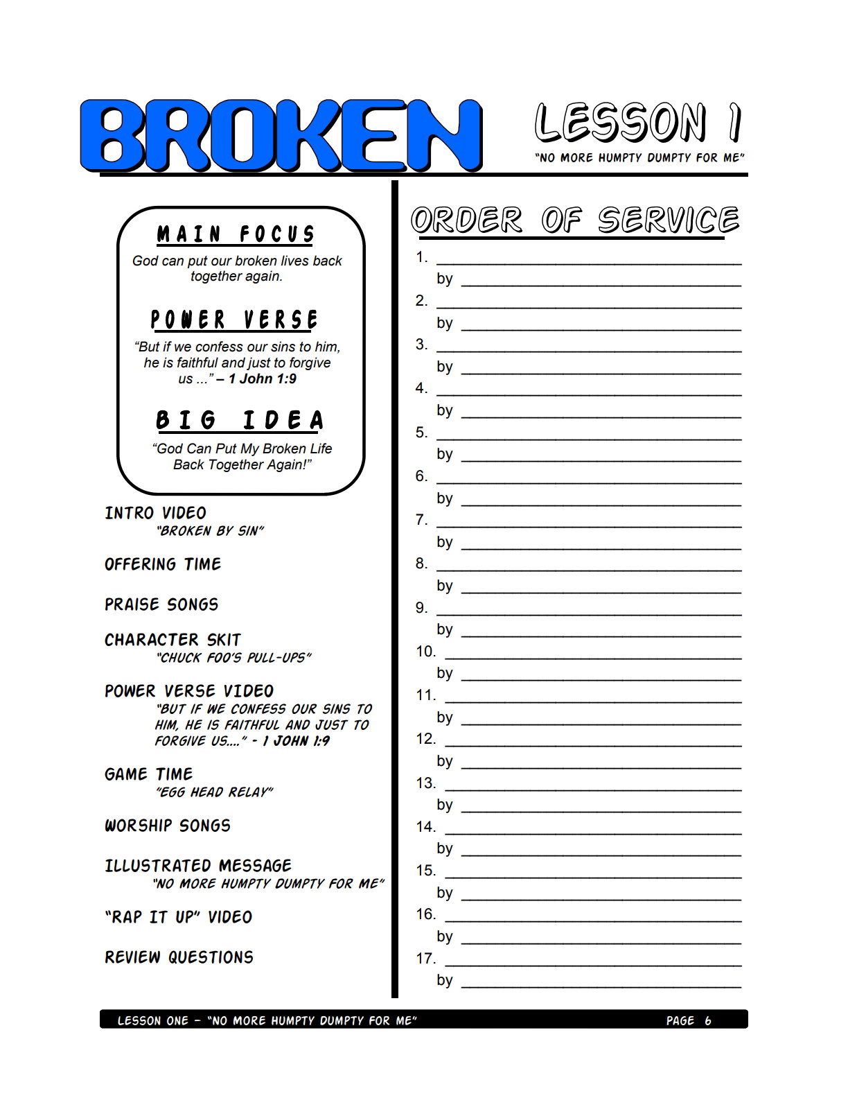 Broken – 4 Weeks of Primary School Lessons for Children's Church_3