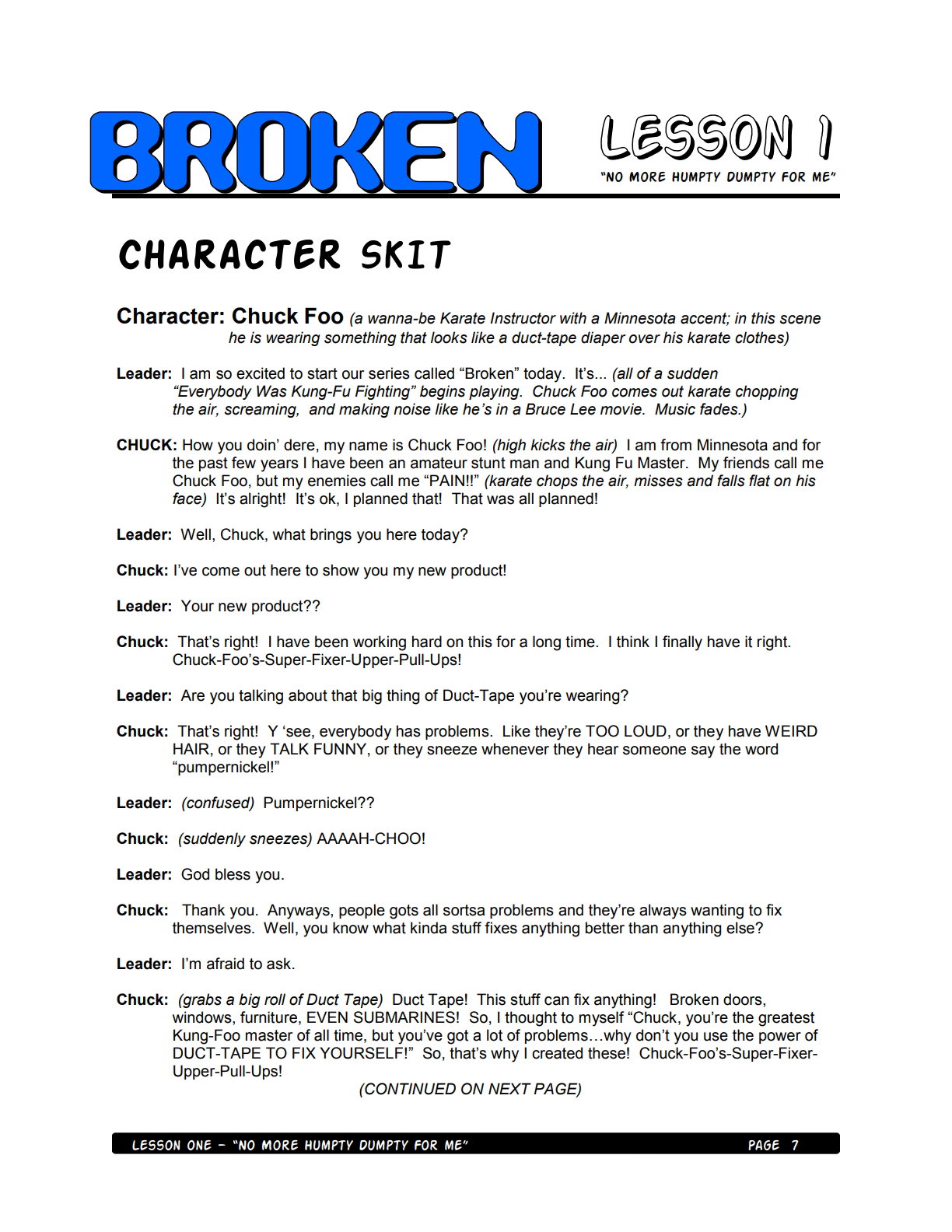 Broken – 4 Weeks of Primary School Lessons for Children's Church_4