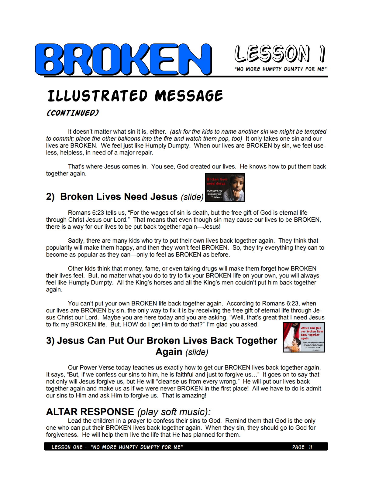 Broken – 4 Weeks of Primary School Lessons for Children's Church_8
