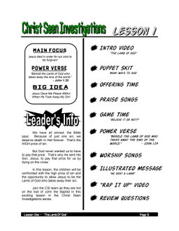CSI: Christ Seen Investigations – 4 Weeks of Primary School Lessons for Children's Church