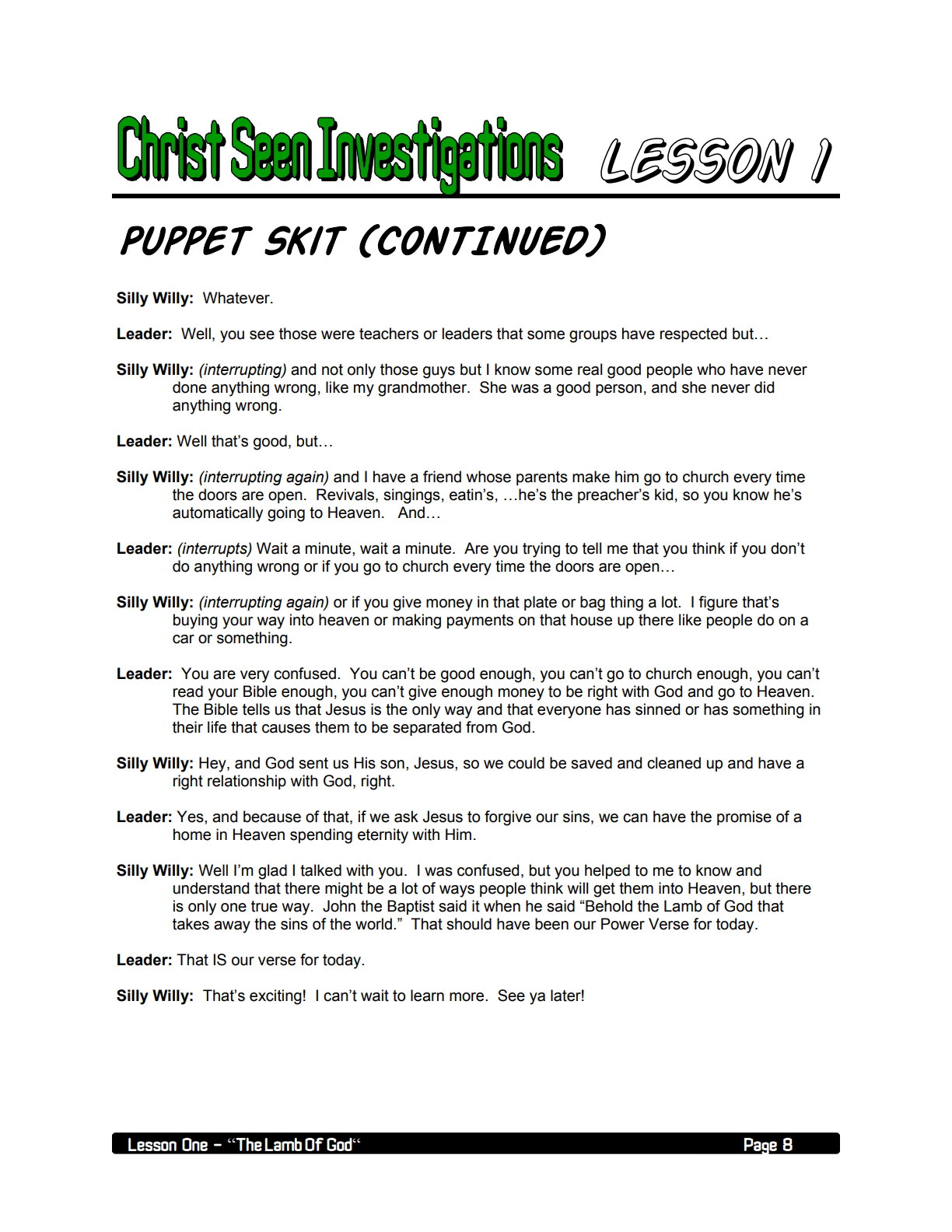 CSI: Christ Seen Investigations – 4 Weeks of Primary School Lessons for Children's Church_4