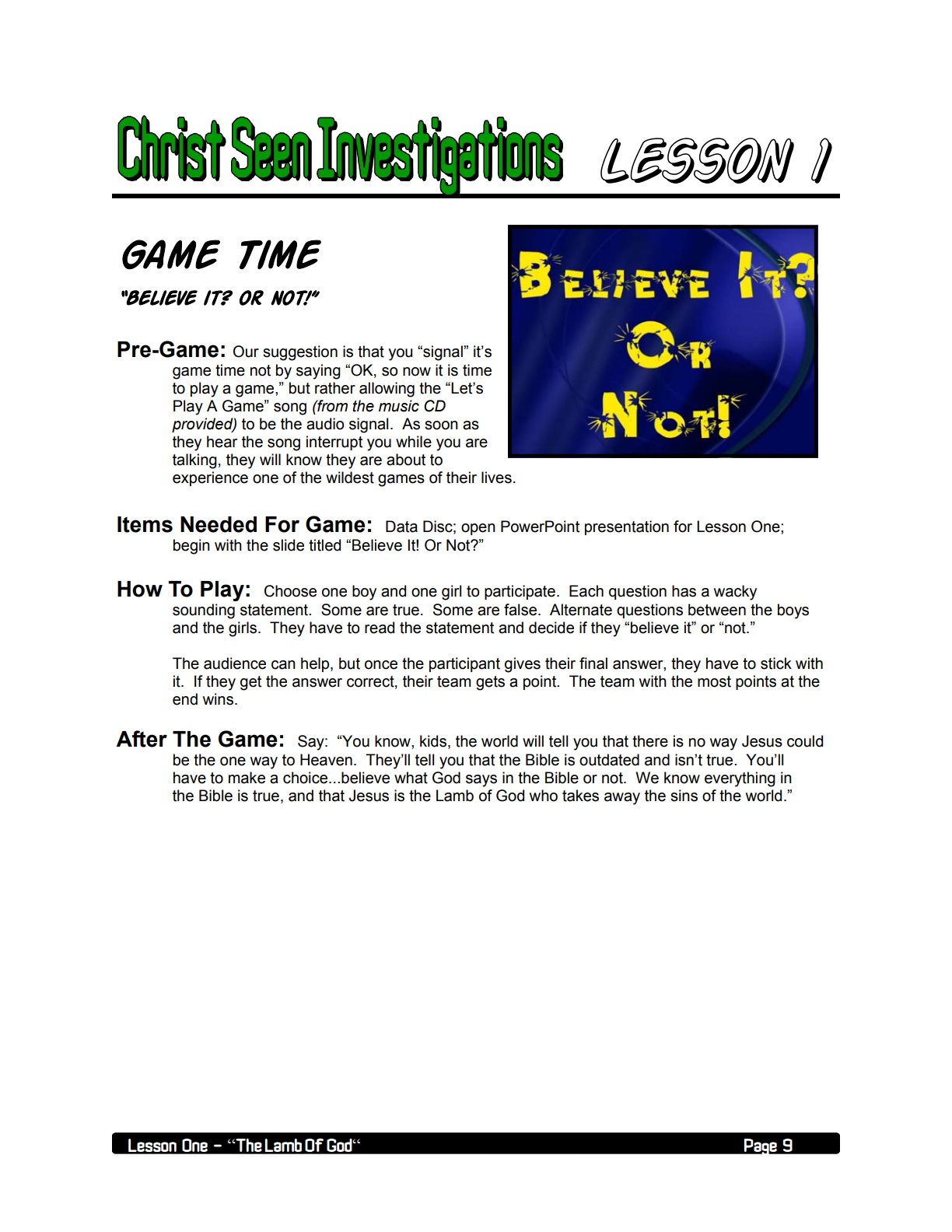 CSI: Christ Seen Investigations – 4 Weeks of Primary School Lessons for Children's Church_5