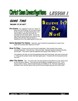 CSI: Christ Seen Investigations – 4 Weeks of Primary School Lessons for Children's Church