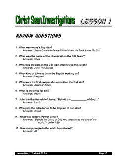 CSI: Christ Seen Investigations – 4 Weeks of Primary School Lessons for Children's Church