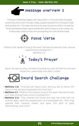 Discover Jesus in Matthew –  4 Weeks of Primary School Lessons for Children's Church