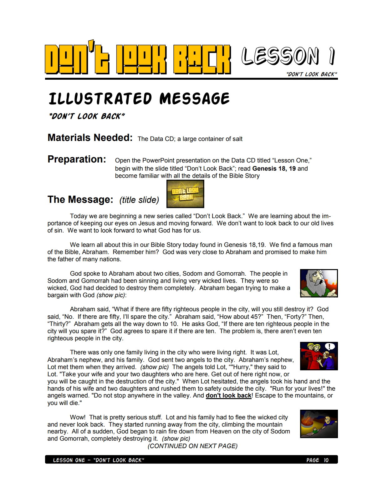 Don’t Look Back – 4 Weeks of Primary School Lessons for Children's Church_6