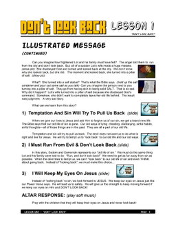 Don’t Look Back – 4 Weeks of Primary School Lessons for Children's Church