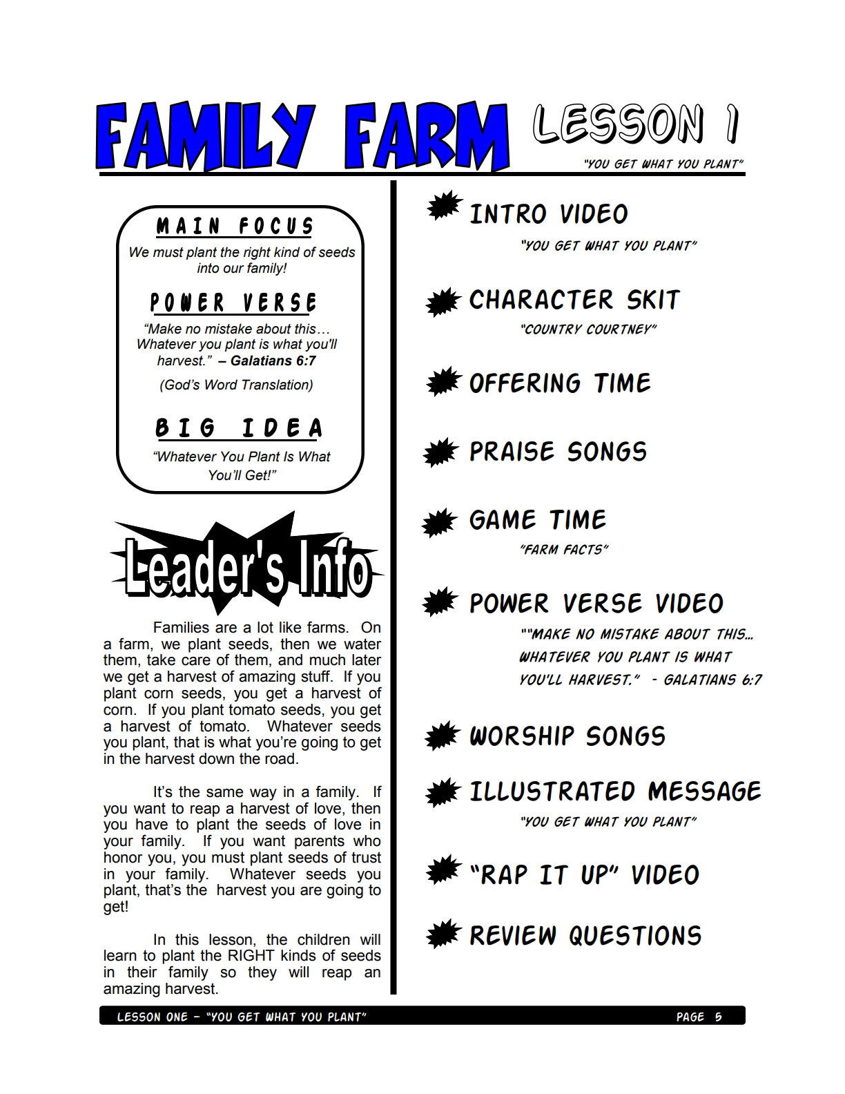 Family Farm – 5 Weeks of Primary School Lessons for Children's Church_1