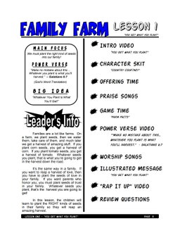 Family Farm – 5 Weeks of Primary School Lessons for Children's Church