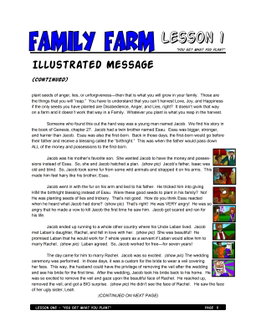 Family Farm – 5 Weeks of Primary School Lessons for Children's Church