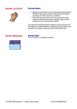 Father God – 6 Weeks of Primary School Lessons for Children's Church