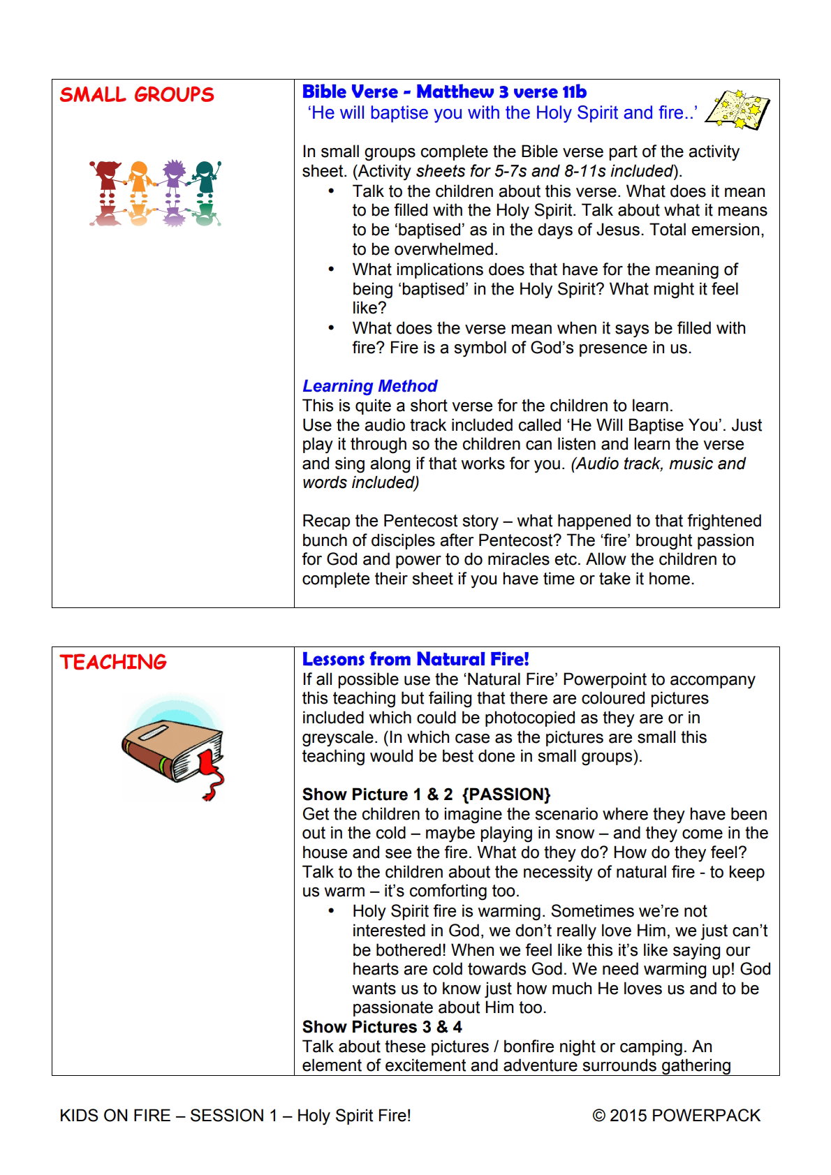 Fire Carriers – 7 Weeks of Primary School Lessons for Children's Church_3