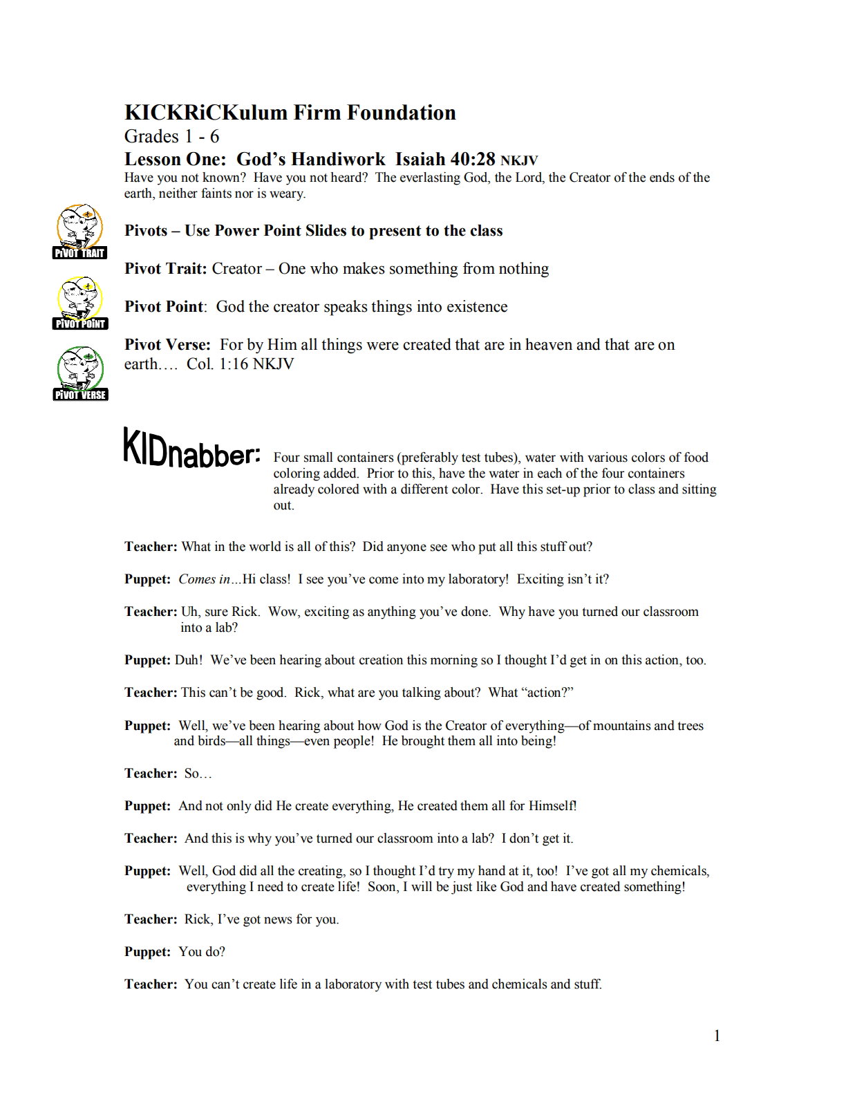 Firm Foundation  – 8 Weeks of Primary School Lessons for Children's Church_1