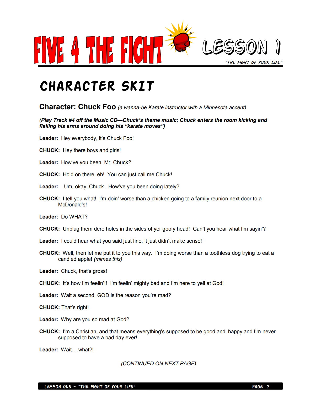 Five 4 the Fight – 5 Weeks of Primary School Lessons for Children's Church_4